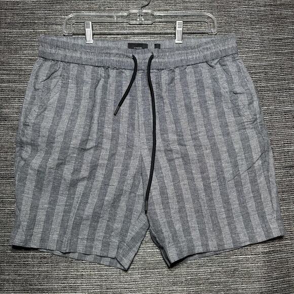 Vince Shorts Men's Size L Gray Textured Striped Pull on M71482602 - Picture 1 of 16